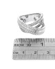 Baguette and Round Diamond Crossover Ring